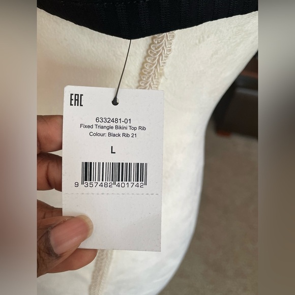 Cotton On Body Fixed Triangle Rib Bikini Top Size L NWT - Picture 13 of 13